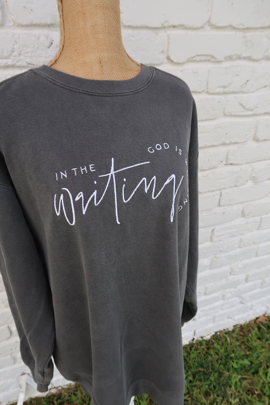In The Waiting Embroidered Crewneck